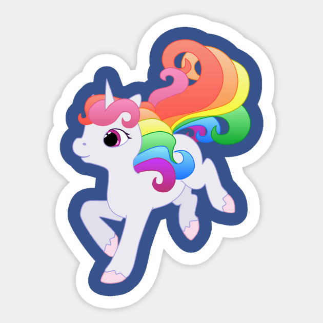 Rainbow Baby Unicorn Sticker by LyddieDoodles